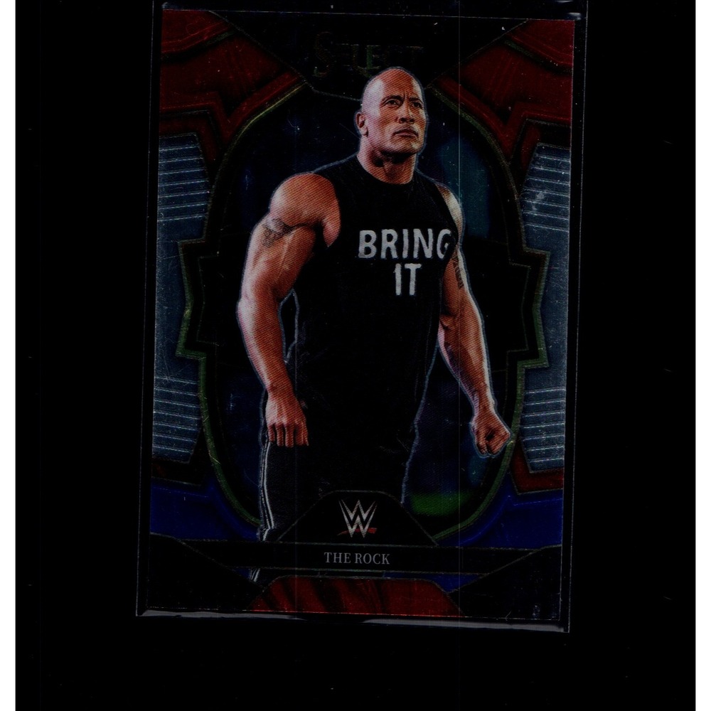 2023 Panini Select WWE #31 The Rock WWE Legends Red & Blue Wrestling